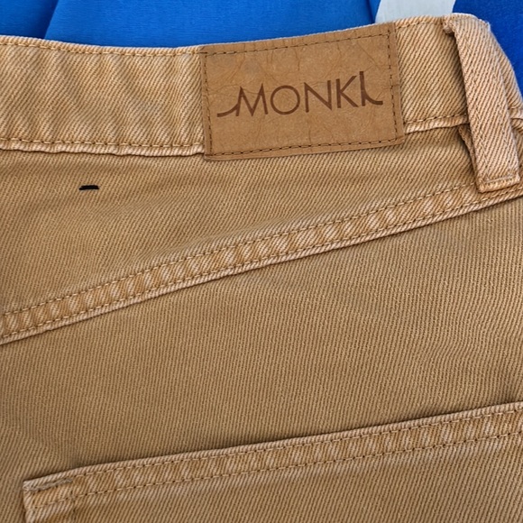 Monki EU brand jeans, women size 12, yellowish tan color, unfortunate st… - Picture 12 of 12